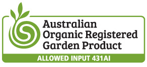 Australian Organic Registered Garden Product logo - Searles