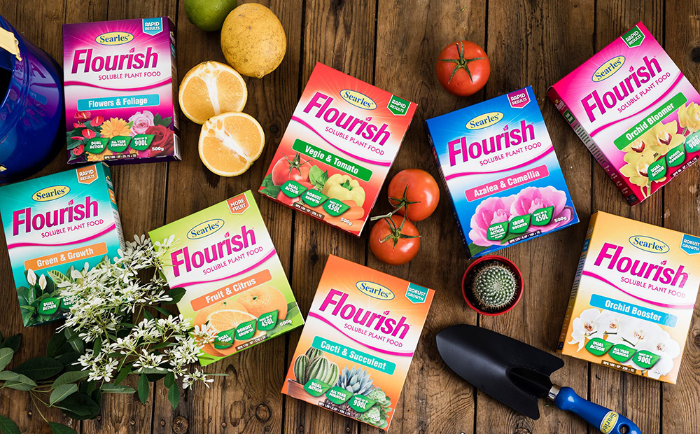 Searles Flourish Soluble Plant Food range