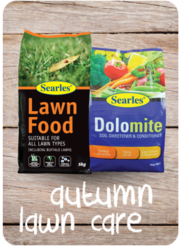 Searles Garden Products - lawn food fertiliser for growing healthy autumn lawn care