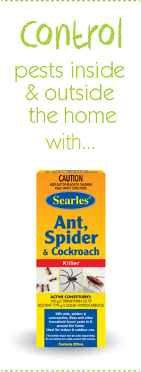 Searles Gardening Problem solver Control ants, spider, cockroaches, fleas inside and outside the home safely