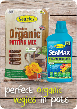 Searles Garden Products - Soil mix fertiliser plant food for growing healthy organic vegetables in pots container planters