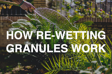 How do re-wetting granules work