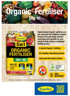 Searles 5IN1 Organic Fertiliser Corflute Sign