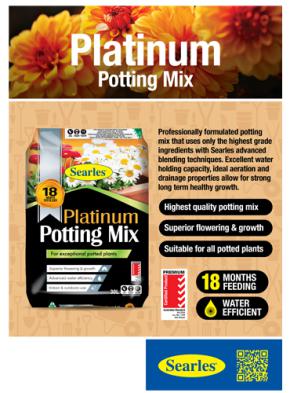 Searles Platinum Potting Mix Corflute Sign